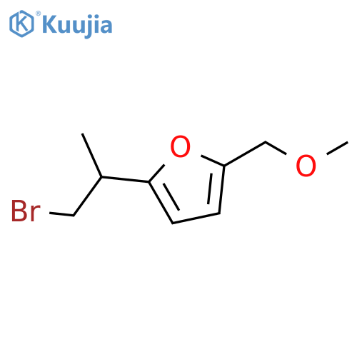 2-(1-bromopropan-2-yl)-5-(methoxymethyl)furan structure
