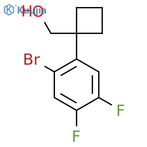 1-(2-bromo-4,5-difluorophenyl)cyclobutylmethanol structure