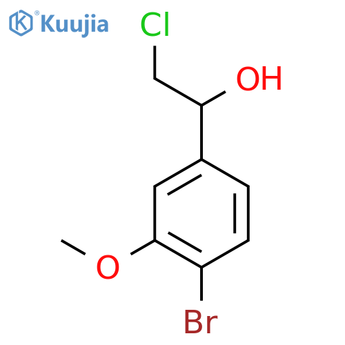 1-(4-bromo-3-methoxyphenyl)-2-chloroethan-1-ol structure