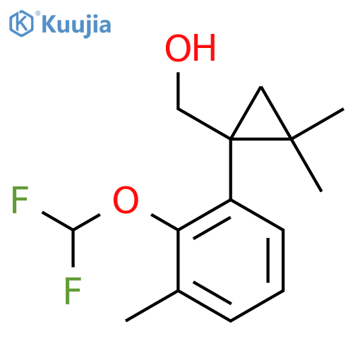 {1-2-(difluoromethoxy)-3-methylphenyl-2,2-dimethylcyclopropyl}methanol structure