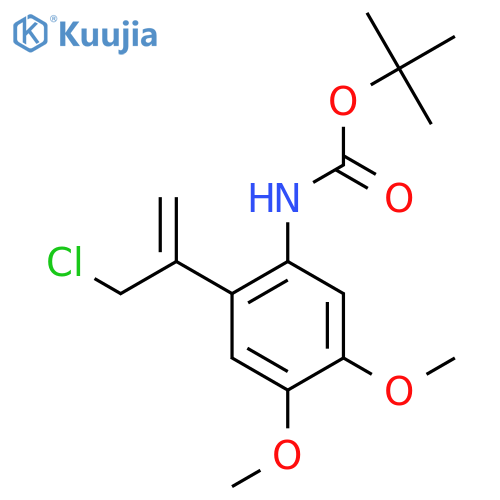 tert-butyl N-2-(3-chloroprop-1-en-2-yl)-4,5-dimethoxyphenylcarbamate structure