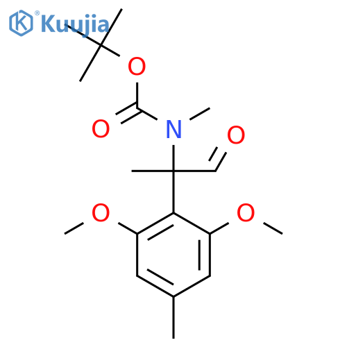 tert-butyl N-2-(2,6-dimethoxy-4-methylphenyl)-1-oxopropan-2-yl-N-methylcarbamate structure