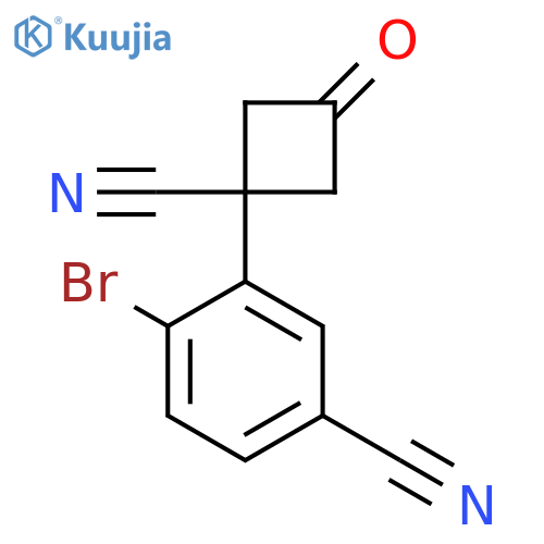4-bromo-3-(1-cyano-3-oxocyclobutyl)benzonitrile structure