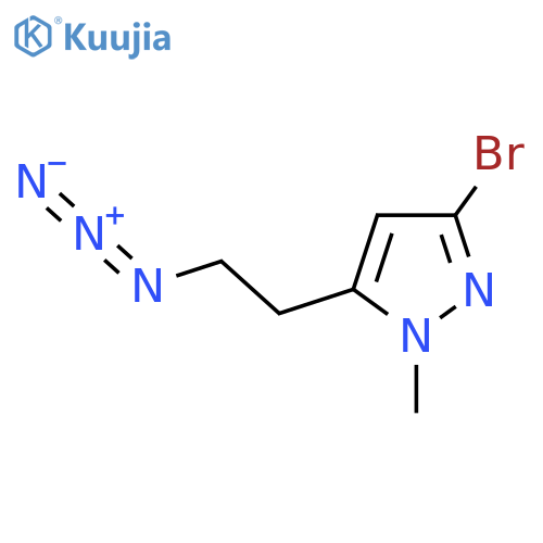 5-(2-azidoethyl)-3-bromo-1-methyl-1H-pyrazole structure