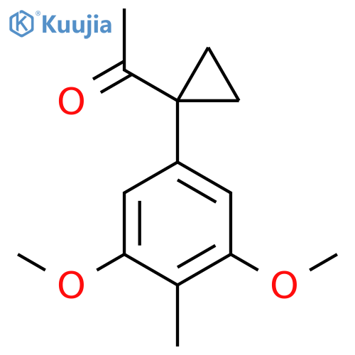 1-1-(3,5-dimethoxy-4-methylphenyl)cyclopropylethan-1-one structure