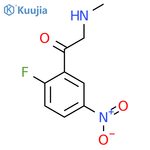 1-(2-fluoro-5-nitrophenyl)-2-(methylamino)ethan-1-one structure