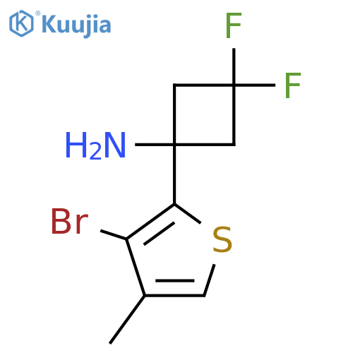 1-(3-Bromo-4-methylthiophen-2-yl)-3,3-difluorocyclobutan-1-amine structure