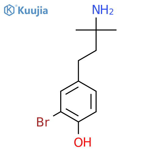 4-(3-amino-3-methylbutyl)-2-bromophenol structure