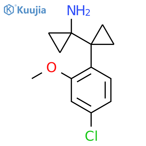 1-1-(4-chloro-2-methoxyphenyl)cyclopropylcyclopropan-1-amine structure