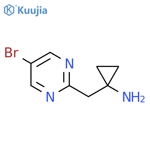 1-(5-bromopyrimidin-2-yl)methylcyclopropan-1-amine structure