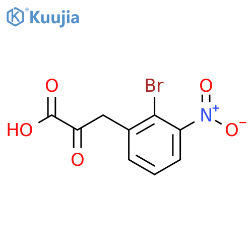 3-(2-bromo-3-nitrophenyl)-2-oxopropanoic acid structure