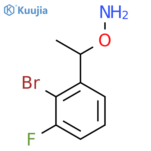 O-1-(2-bromo-3-fluorophenyl)ethylhydroxylamine structure