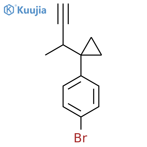 1-bromo-4-1-(but-3-yn-2-yl)cyclopropylbenzene structure