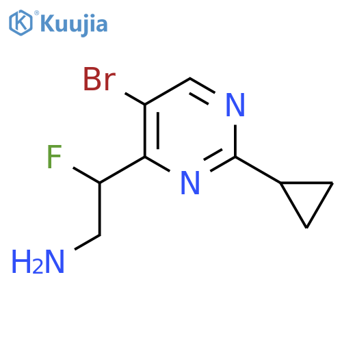 2-(5-bromo-2-cyclopropylpyrimidin-4-yl)-2-fluoroethan-1-amine structure