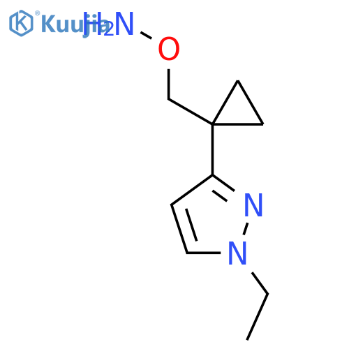 O-{1-(1-ethyl-1H-pyrazol-3-yl)cyclopropylmethyl}hydroxylamine structure