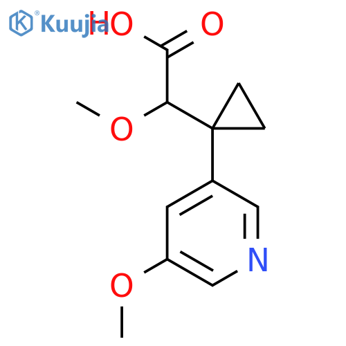 2-methoxy-2-1-(5-methoxypyridin-3-yl)cyclopropylacetic acid structure