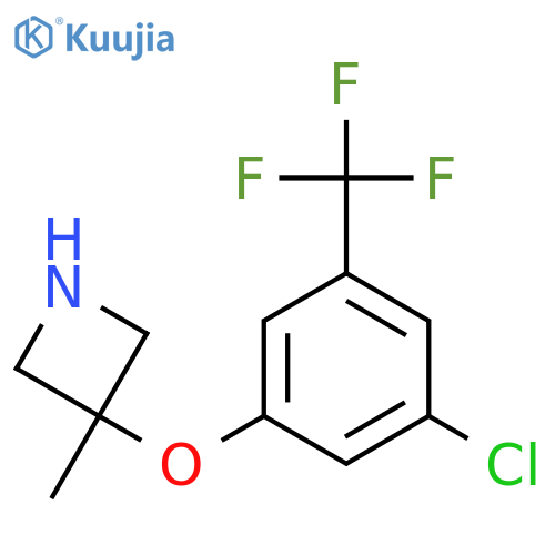 3-3-chloro-5-(trifluoromethyl)phenoxy-3-methylazetidine structure