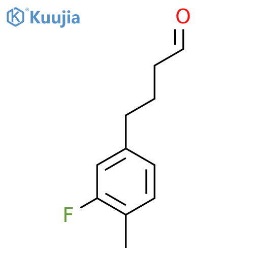 4-(3-fluoro-4-methylphenyl)butanal structure