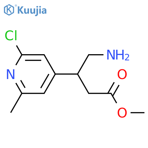 methyl 4-amino-3-(2-chloro-6-methylpyridin-4-yl)butanoate structure