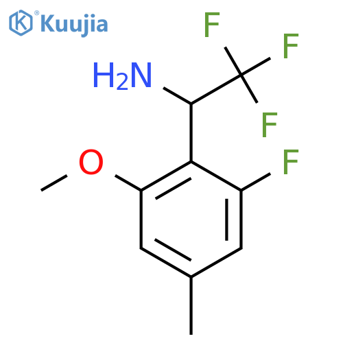2,2,2-trifluoro-1-(2-fluoro-6-methoxy-4-methylphenyl)ethan-1-amine structure