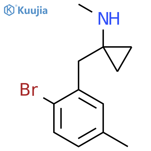 1-(2-bromo-5-methylphenyl)methyl-N-methylcyclopropan-1-amine structure