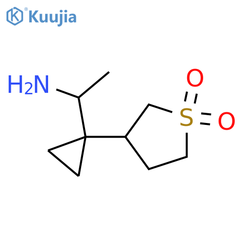 3-1-(1-aminoethyl)cyclopropyl-1lambda6-thiolane-1,1-dione structure