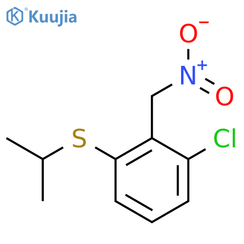 1-chloro-2-(nitromethyl)-3-(propan-2-ylsulfanyl)benzene structure