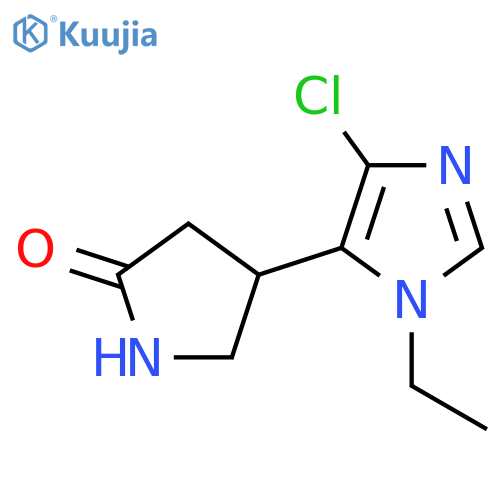 4-(4-chloro-1-ethyl-1H-imidazol-5-yl)pyrrolidin-2-one structure