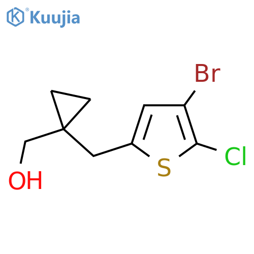 {1-(4-bromo-5-chlorothiophen-2-yl)methylcyclopropyl}methanol structure
