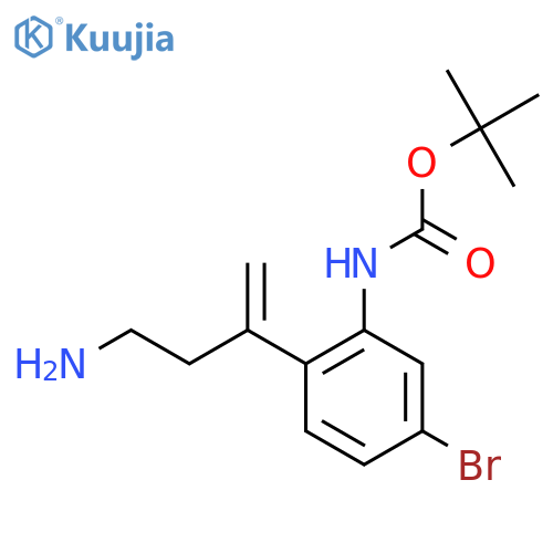 tert-butyl N-2-(4-aminobut-1-en-2-yl)-5-bromophenylcarbamate structure
