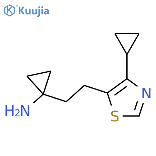1-2-(4-cyclopropyl-1,3-thiazol-5-yl)ethylcyclopropan-1-amine structure
