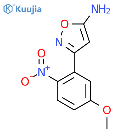3-(5-methoxy-2-nitrophenyl)-1,2-oxazol-5-amine structure