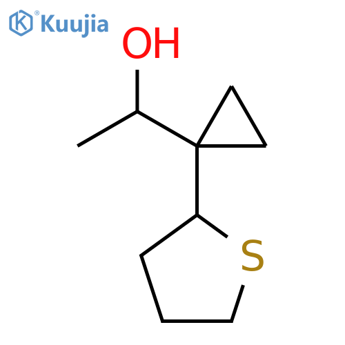 1-1-(thiolan-2-yl)cyclopropylethan-1-ol structure
