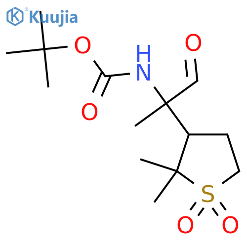 tert-butyl N-2-(2,2-dimethyl-1,1-dioxo-1lambda6-thiolan-3-yl)-1-oxopropan-2-ylcarbamate structure