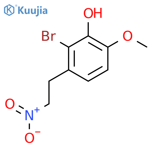 2-bromo-6-methoxy-3-(2-nitroethyl)phenol structure