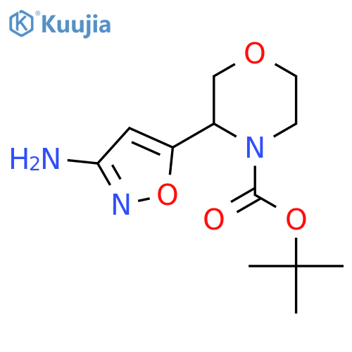 tert-butyl 3-(3-amino-1,2-oxazol-5-yl)morpholine-4-carboxylate structure