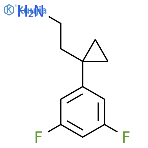 2-1-(3,5-difluorophenyl)cyclopropylethan-1-amine structure