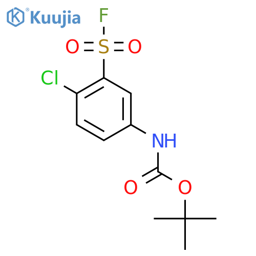 tert-butyl N-4-chloro-3-(fluorosulfonyl)phenylcarbamate structure