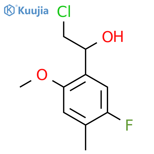 2-chloro-1-(5-fluoro-2-methoxy-4-methylphenyl)ethan-1-ol structure