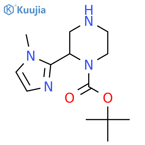 tert-butyl 2-(1-methyl-1H-imidazol-2-yl)piperazine-1-carboxylate structure
