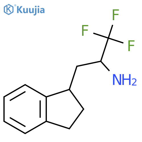 3-(2,3-dihydro-1H-inden-1-yl)-1,1,1-trifluoropropan-2-amine structure
