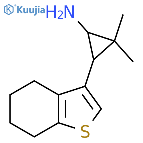 2,2-dimethyl-3-(4,5,6,7-tetrahydro-1-benzothiophen-3-yl)cyclopropan-1-amine structure