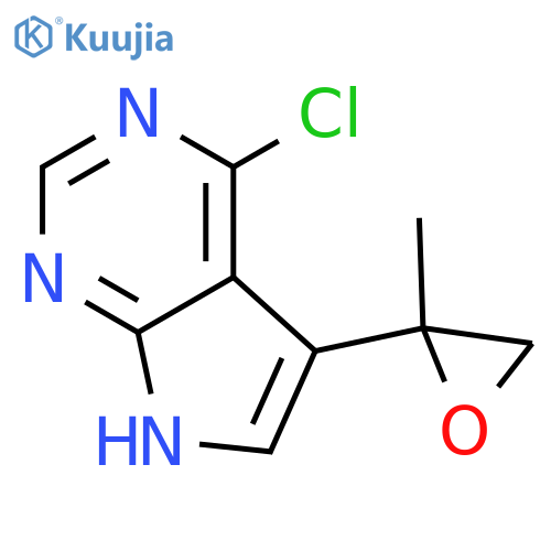 4-chloro-5-(2-methyloxiran-2-yl)-7H-pyrrolo2,3-dpyrimidine structure