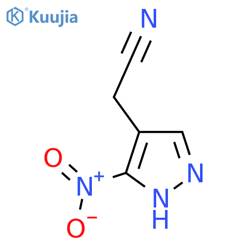 2-(3-nitro-1H-pyrazol-4-yl)acetonitrile structure