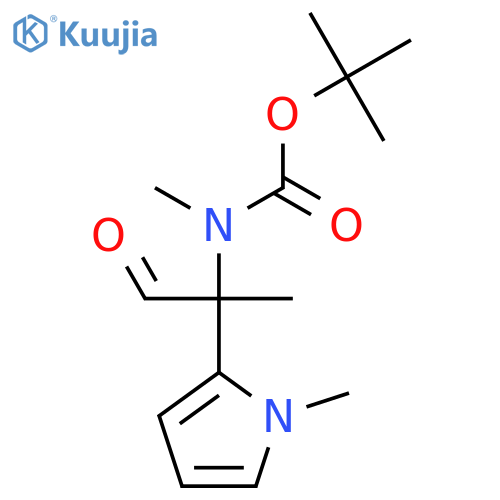 tert-butyl N-methyl-N-2-(1-methyl-1H-pyrrol-2-yl)-1-oxopropan-2-ylcarbamate structure