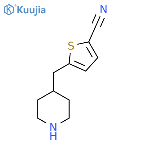 5-(piperidin-4-yl)methylthiophene-2-carbonitrile structure