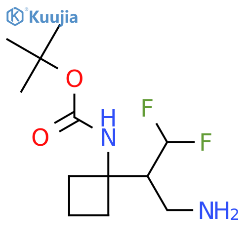 tert-butyl N-1-(3-amino-1,1-difluoropropan-2-yl)cyclobutylcarbamate structure