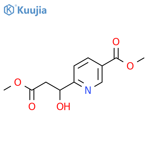 methyl 6-(1-hydroxy-3-methoxy-3-oxopropyl)pyridine-3-carboxylate structure