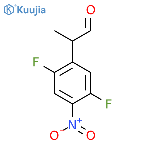 2-(2,5-difluoro-4-nitrophenyl)propanal structure
