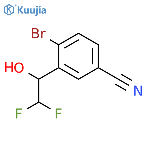 4-Bromo-3-(2,2-difluoro-1-hydroxyethyl)benzonitrile structure